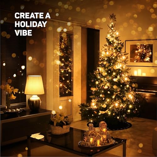 SEWANTA 400 Warm White Christmas String Lights - 100ft Indoor/Outdoor Holiday Decor