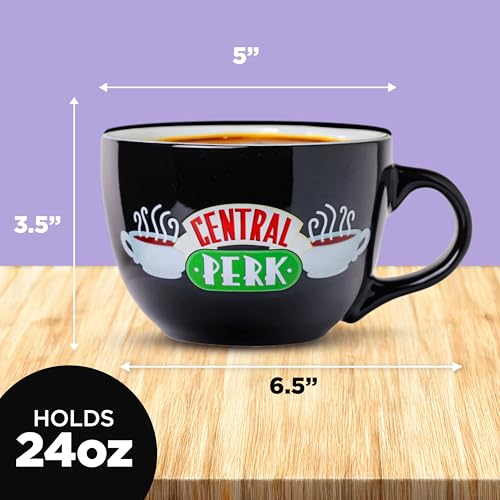 Silver Buffalo Friends Central Perk 24oz Ceramic Mug Pack of 12 - Oversized Coffee Soup