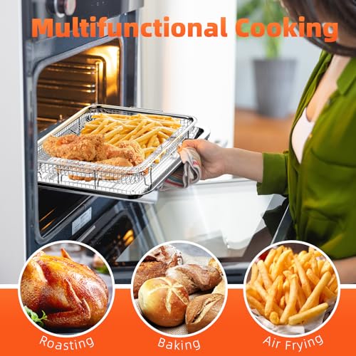 Air Fryer Basket and Tray Set for Oven with Parchment Paper, 6-Piece