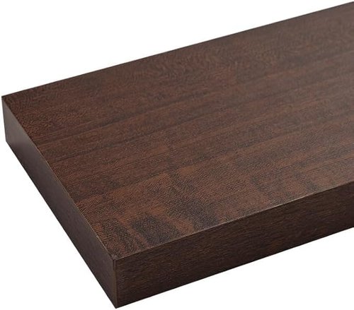 Modern Wooden Floating Shelves by [Brand Name] - Stylish Wall-Mounted Bathroom & Book Shelf | Set of 3 (Walnut-Like, 12x7x1.5 in)