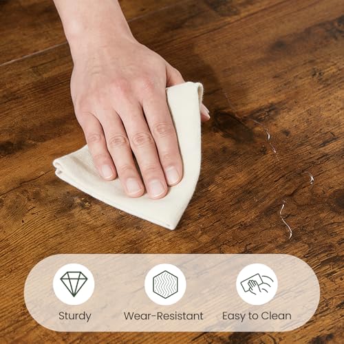 47.2-Inch Round Dining Table, Rustic Farmhouse Kitchen Table for 4-6