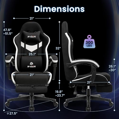 Ergonomic Gaming Chair with Lumbar Support and Breathable Fabric