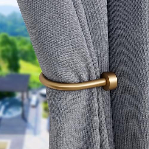 Metal Curtain Holdbacks – Minimalist Decorative Wall Hooks for Drapes