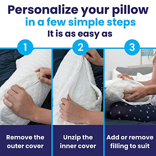 Mini Travel Neck Pillows Set of 2 - Adjustable Lumbar Support