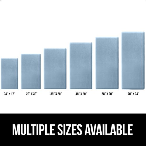 GORILLA GRIP Comfortable Cushioned Kitchen Mats for Floor, 48x20, Waterproof and Stain Resistant Soft Top, 3/4 Inch Thick Ergonomic Standing Desk Anti Fatigue Mat, Foam Supports Ankles, Feet, Sky Blue