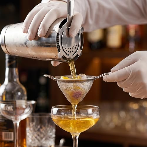12 Pack Stainless Steel Cocktail Strainers Set - Fine Mesh & Bar Tools