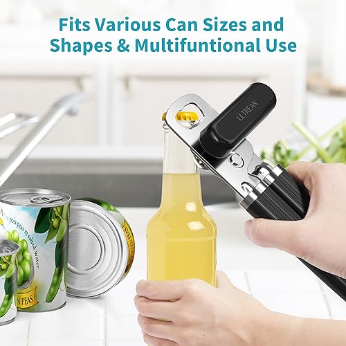 Heavy Duty Manual Can Opener, Stainless Steel Smooth Edge Handheld Tool