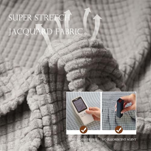 Soft Jacquard Bed Headboard Cover - Stretch Slipcover for Queen & King Size