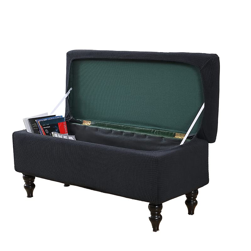 Rectangular Stretch Ottoman Cover - Washable Footstool Protector