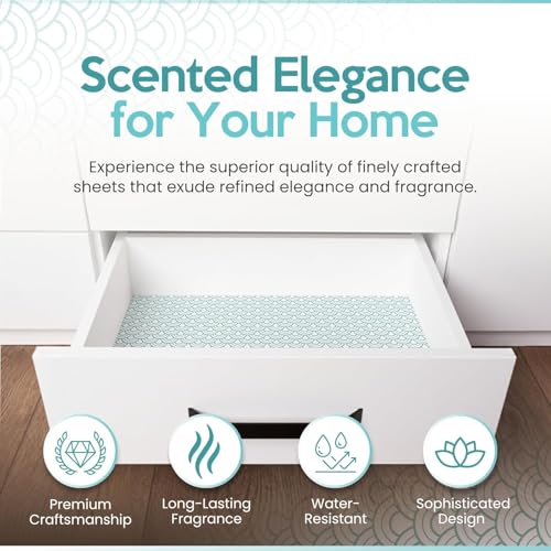Large Jasmine & Linen Scented Drawer Liners Bundle - 19.7x14.4 Inches