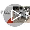 Bush Office Cubicle Storage Hutch with Paper Trays & Pencil Holder, Natural Elm