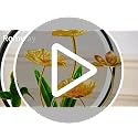 15-Inch Indoor Lotus Flower Tabletop Water Fountain with LED Light
