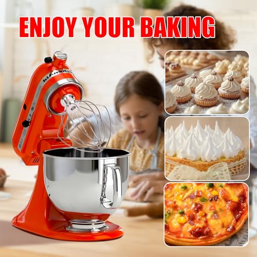 Cowbright K45WW 6-Wire Whip for KitchenAid Tilt-Head Mixers Aluminum, Hand Wash Only