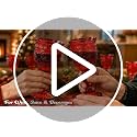 6 Pack Red Wine Goblet Glasses - Elegant Christmas Tableware, 12oz