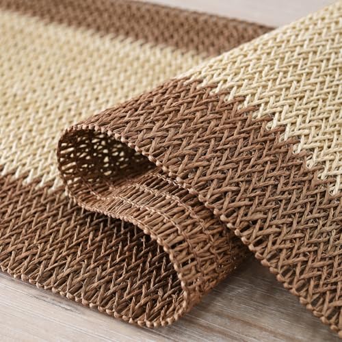 Artoid Mode 12x72 Inch Rustic Paper Braided Table Runner for Christmas & Holiday Decor