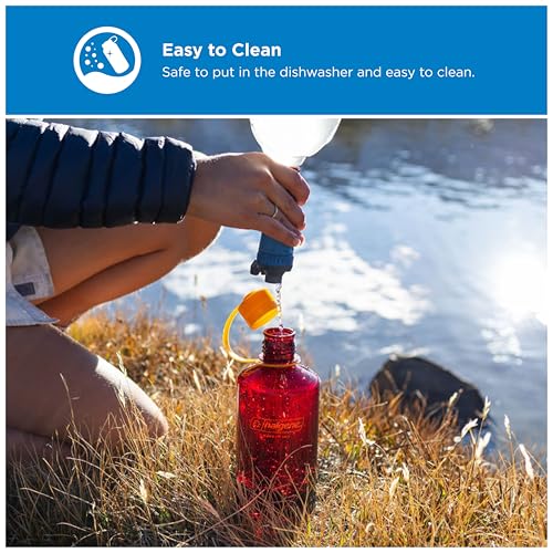 Nalgene 32 oz Narrow Mouth Water Bottle Amethyst BPA-Free Reusable