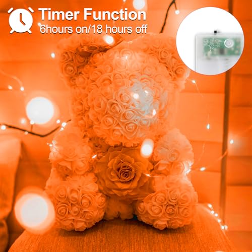 Orange Fairy String Lights 33Ft 100 LED Battery Operated Timer