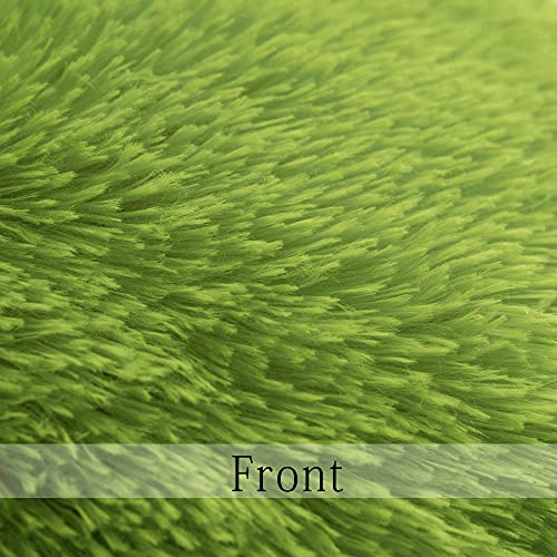 ANRODUO Christmas Grinch Green Faux Fur Pillow Covers 20x20 inch - Pack of 2