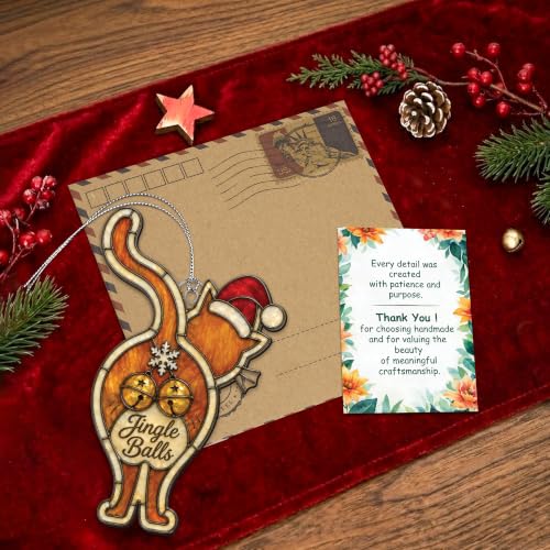RUSATEN Cat Christmas Ornament – Cat Ornament for Christmas Tree (Variation: Cat)