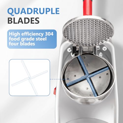 YODHOSA Grey Electric Ice Shaver Crusher 300W Snow Cone Machine with 4 Blades