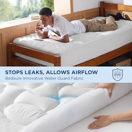 Bedsure Waterproof Twin XL Mattress Protector - Deep Pocket Mattress Pad