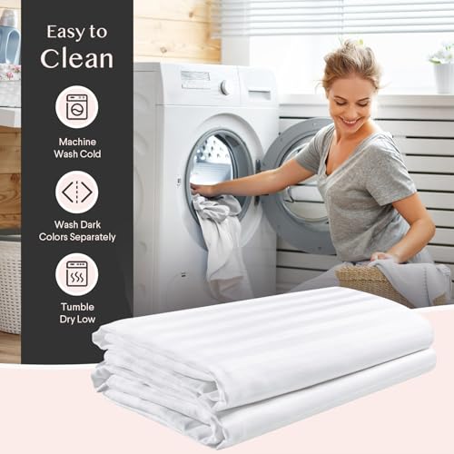 FAUNNA 600TC 100% Cotton Zippered Pillow Protectors - Standard 20x26 (4 Pack)