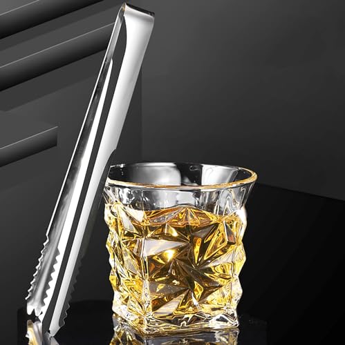 YIKANGHENG 5-Inch Stainless Steel Ice & Sugar Tongs - 10 Pcs for Bar & Party