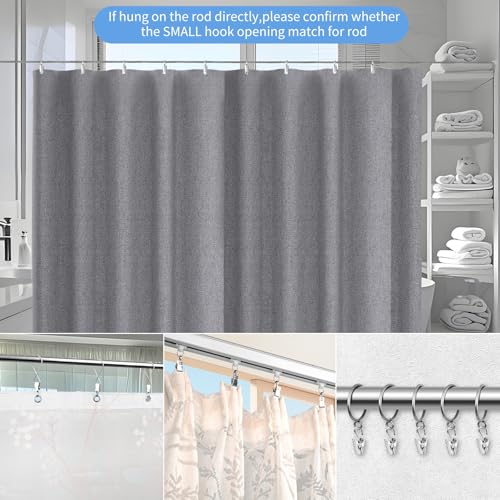 Stainless Steel Curtain Clips with Hooks, 25-Pack Heavy-Duty Drapery Hangers