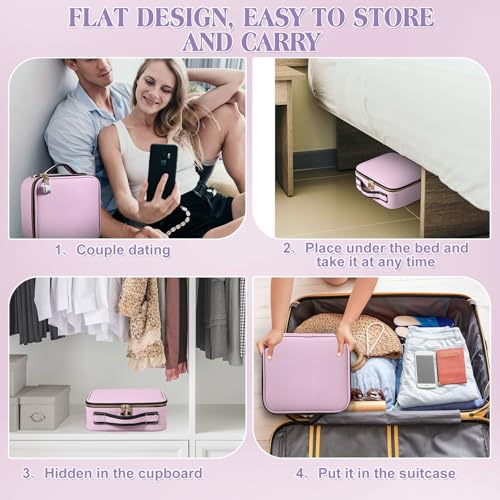 Lockable Storage Box for Personal Items - Waterproof PU Leather Case