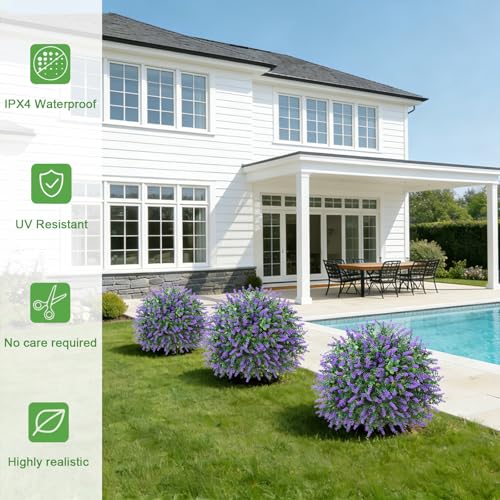 24-Inch Artificial Boxwood Topiary Trees, UV-Resistant Faux Plants (2-Pack)
