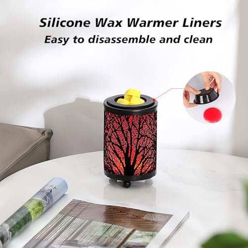 Electric Wax Melt Warmer with 7-Color LED Light - Forest Metal Design