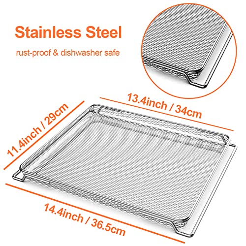 Air Fryer Mesh Basket Replacement for Digital Oven, 14.4 x 11.4 Inches