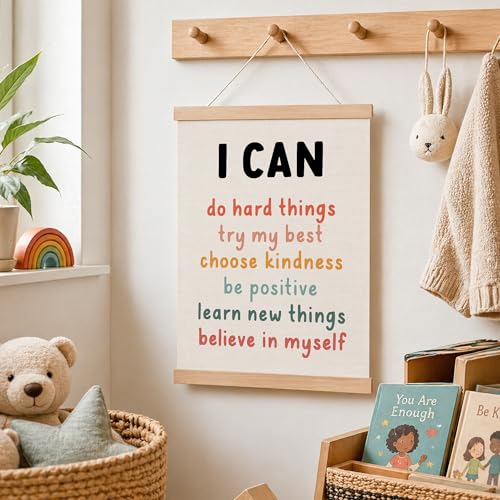 Inspirational Classroom Wall Art Poster Set 12x16 Inch Positive Affirmations
