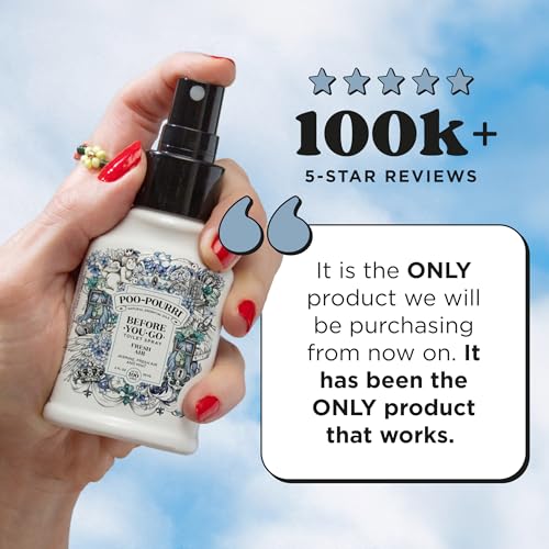 Toilet Odor Eliminator Spray, Jasmine Mint Scent, 4 Fl Oz, Plant-Based