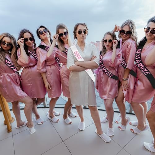 10-Piece Bachelorette Party Sash Set, Bride to Be and Bridesmaid Sashes