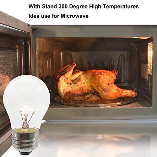40W High Temperature Oven Light Bulb, E26 Medium Base, 2-Pack