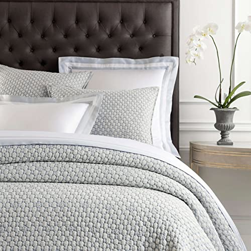 King Blue Solid Cotton Matelassé Coverlet | Soft & Durable