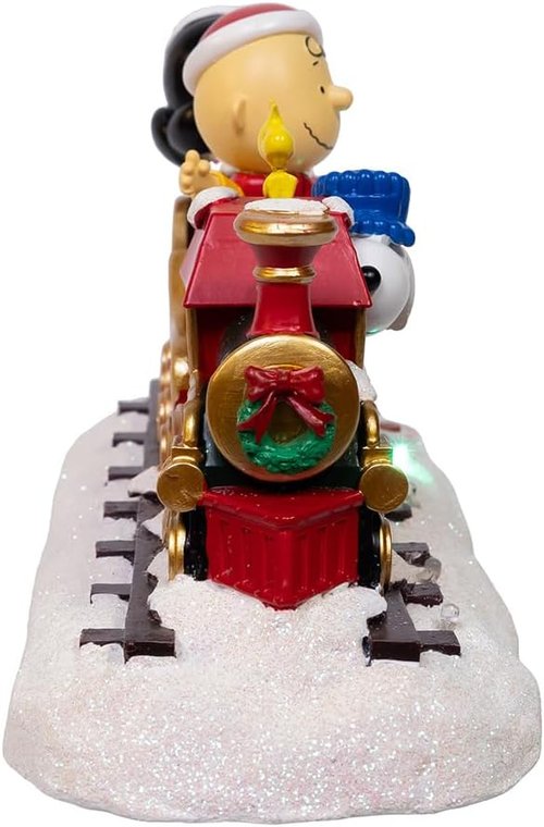 Kurt Adler Musical Train Table Décor - Battery Operated Peanuts Design | Perfect for Holiday Displays