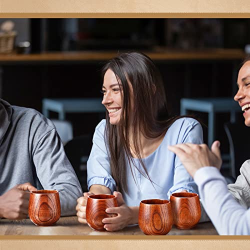Gerrii Wooden Tea & Coffee Mug Set 6 oz - Rustic Japanese Style Drinkware