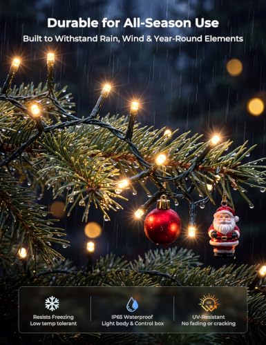 Minetom 82ft 250 LED Color Changing Christmas & Holiday String Lights (Variation: 250LED-82FT)