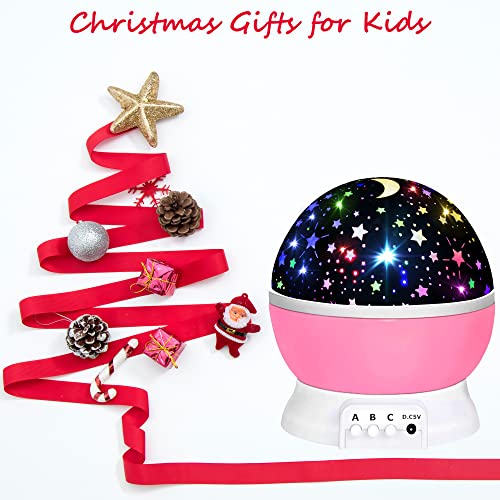 Kids Star Night Light Projector - 360° Rotating 16 Color LED Lamp