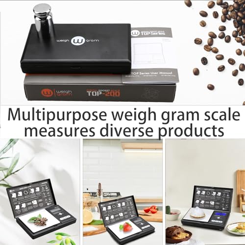 Digital Pocket Gram Scale 200g x 0.01g Precision Scale with Calibration Weight