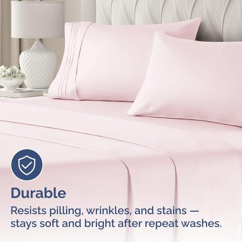 King Standard Pillow Cases - Soft Hotel Quality Covers for Comfy Bedding | Set of 4 in Lavender Pink