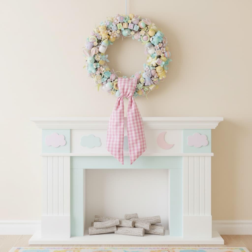 Skiennix Pink Plaid Wreath Sash - Versatile Front Door Decoration for Weddings & Holidays | Indoor/Outdoor Farmhouse Decor