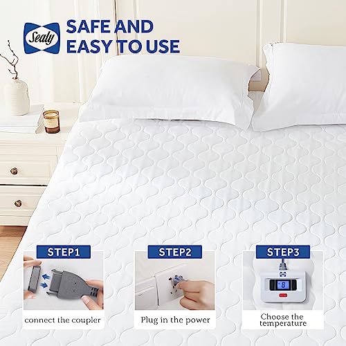 Heated Mattress Pad King Size - Luxury Electric Bed Warmer with 10 Heat Settings
