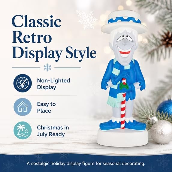 Retro Snow Miser Blow Mold Christmas Decor - Blue Lawn & Porch Statue