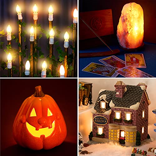 Hiboom 2-Pack Christmas Village Lights Cord with On/Off Switch & Spare Fuse