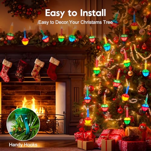 Christmas Bubble String Lights 15.5FT Multi-Color Bulbs - 5 Color Variations