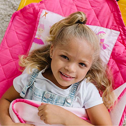 Toddler Nap Mat with Pillow and Blanket for Daycare and Preschool