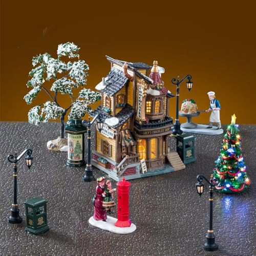 Lemax Lucy's Chocolate Shop Set - Christmas Village House #56677